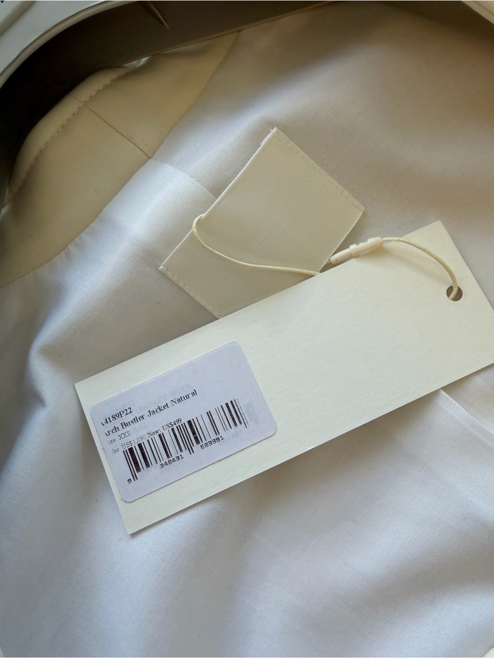 Dion Lee white arched bustier jacket in knit - Picture 6 of 6